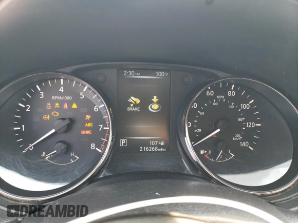 2017 Nissan Rogue S with VIN KNMAT2MV9HP592739, listed as a Copart auction lot 59557825 with 216,268 mi miles and Salvage title. Bid and sale history available at DreamBid. Image 9.