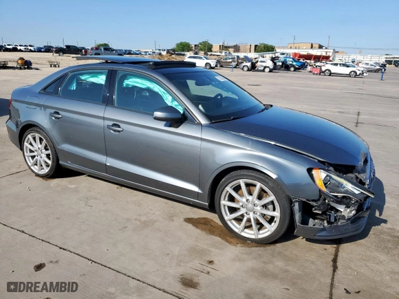 2015 Audi A3 2.0T Premium with VIN WAUBFGFF1F1076631, listed as a Copart auction lot 51924635 with 48,339 mi miles and Salvage Title. Bid and sale history available at carsss.com. Image 4.