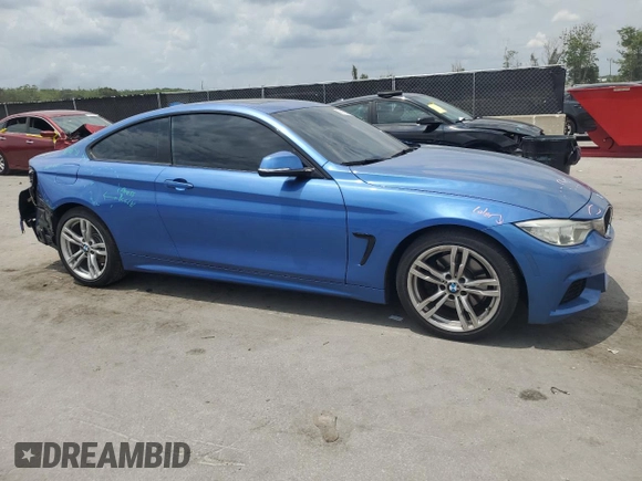 2014 BMW 4 Series 428i with VIN WBA3N3C51EK230632, listed as a Copart auction lot 56192095 with 115,595 mi miles and Salvage title. Bid and sale history available at DreamBid. Image 4.