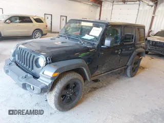 2021 Jeep Wrangler Unlimited Sport S with VIN 1C4HJXDG8MW578205, listed as a IAAI auction lot 42040105 with 46,537 mi miles and . Bid and sale history available at DreamBid. Image 17.