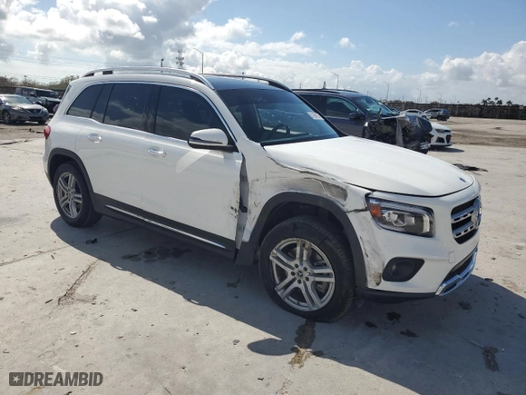 2023 Mercedes-Benz GLB with VIN W1N4M4GBXPW319717, listed as a Copart auction lot 51166105 with 20,803 mi miles and Salvage Title. Bid and sale history available at carsss.com. Image 4.