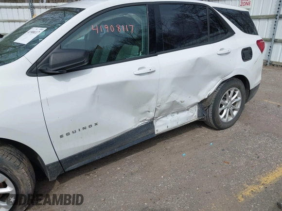 2018 Chevrolet Equinox LS with VIN 2GNAXHEVXJ6127471, listed as a IAAI auction lot 41908117 with 55,695 mi miles and . Bid and sale history available at DreamBid. Image 6.