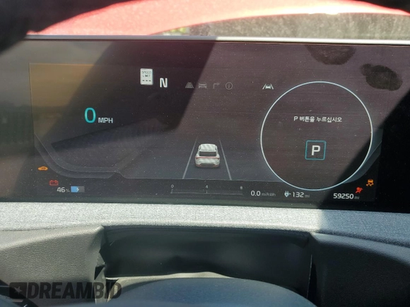 2022 Kia EV6 Wind with VIN KNDC3DLC5N5048637, listed as a Copart auction lot 58434444 with 59,250 mi miles and Salvage Title. Bid and sale history available at carsss.com. Image 9.