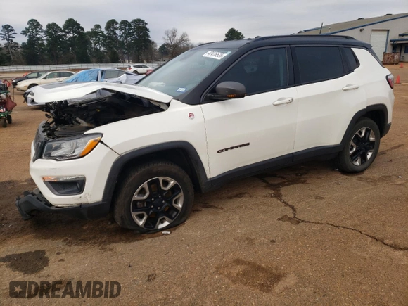 2018 Jeep Compass Trailhawk with VIN 3C4NJDDB1JT130136, listed as a Copart auction lot 47416525 with 74,662 mi miles and Salvage Title. Bid and sale history available at carsss.com. Image 1.
