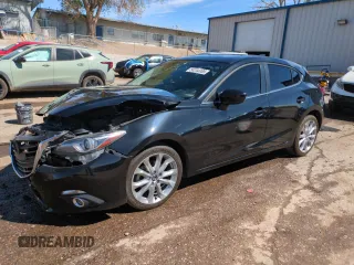 2014 Mazda 3 S Grand Touring with VIN JM1BM1M39E1168101, listed as a Copart auction lot 54244185 with 57,162 mi miles and Salvage title. Bid and sale history available at DreamBid. Image 1.