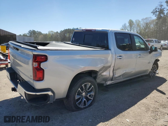 2022 Chevrolet Silverado 1500 LT with VIN 1GCPACED7NZ553997, listed as a Copart auction lot 49287165 with 0 mi miles and Salvage Title. Bid and sale history available at carsss.com. Image 3.