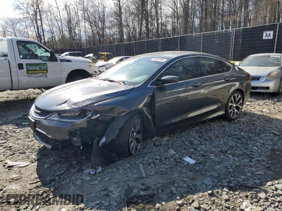 2016 Chrysler 200 C with VIN 1C3CCCEG2GN174911, listed as a Copart auction lot 46882995 with 113,897 mi miles and Salvage Title. Bid and sale history available at carsss.com. Image 1.