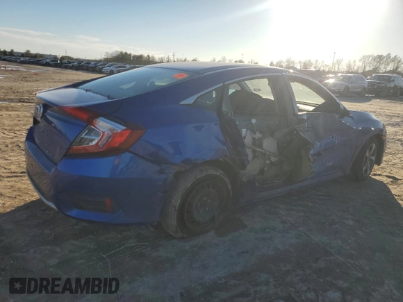 2020 Honda Civic LX with VIN 2HGFC2F65LH575074, listed as a Copart auction lot 43221205 with Not provided miles and Salvage title. Bid and sale history available at DreamBid. Image 3.
