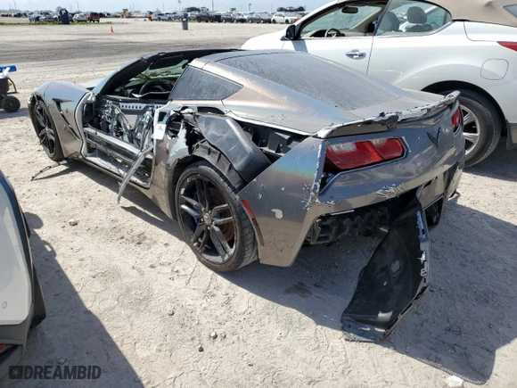 2014 Chevrolet Corvette Stingray Z51 2LT with VIN 1G1YK2D70E5109772, listed as a Copart auction lot 74373024 with 0 mi miles and Salvage Title. Bid and sale history available at carsss.com. Image 2.