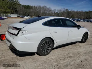 2020 Hyundai Sonata SEL Plus with VIN 5NPEJ4J23LH029221, listed as a Copart auction lot 45034555 with 79,554 mi miles and Salvage Title. Bid and sale history available at carsss.com. Image 3.
