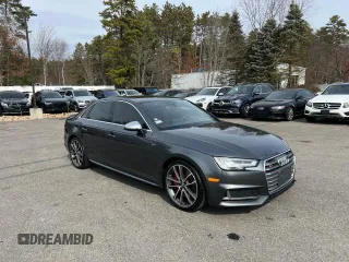 2018 Audi S4 Premium Plus with VIN WAUB4AF47JA002513, listed as a Copart auction lot 52750115 with 114,949 mi miles and Clean Title. Bid and sale history available at carsss.com. Image 1.