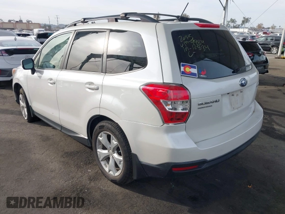 2015 Subaru Forester Premium with VIN JF2SJAFCXFH489984, listed as a IAAI auction lot 41082317 with 146,244 mi miles and . Bid and sale history available at DreamBid. Image 3.