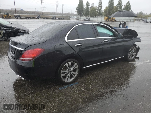2020 Mercedes-Benz C with VIN WDDWF8DB7LR560476, listed as a Copart auction lot 45469455 with Not Provided miles and Salvage Title. Bid and sale history available at carsss.com. Image 3.
