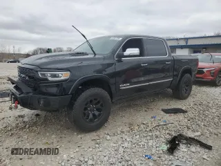 2020 Ram 1500 Limited with VIN 1C6SRFHT4LN284084, listed as a Copart auction lot 52807255 with 75,175 mi miles and Salvage title. Bid and sale history available at DreamBid. Image 1.