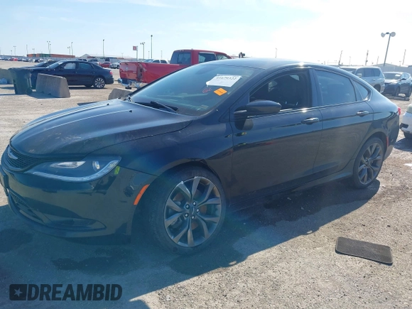 2015 Chrysler 200 S with VIN 1C3CCCBG7FN581173, listed as a IAAI auction lot 41679322 with 188,235 mi miles. Bid and sale history available at carsss.com. Image 2.