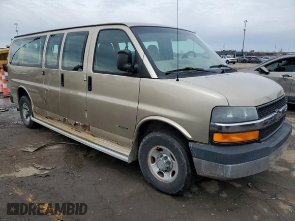 2006 Chevrolet Express Passenger with VIN 1GAHG39U561269015, listed as a Copart auction lot 46694605 with 91,316 mi miles and Clean title. Bid and sale history available at DreamBid. Image 4.