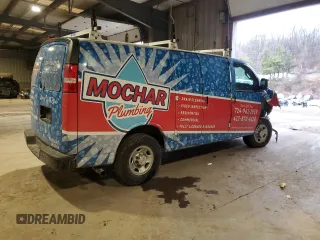 2019 Chevrolet Express Cargo with VIN 1GCWGAFP1K1170896, listed as a Copart auction lot 46810785 with Not provided miles and Salvage title. Bid and sale history available at DreamBid. Image 3.