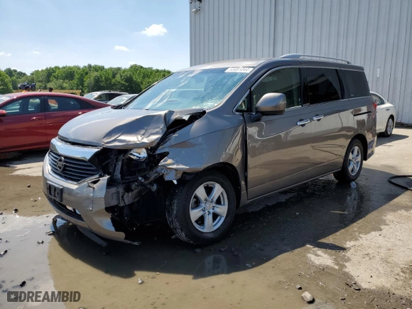 2017 Nissan Quest SV with VIN JN8AE2KP2H9166253, listed as a Copart auction lot 55681044 with 111,999 mi miles. Bid and sale history available at carsss.com. Image 1.