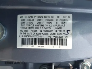 2012 Acura TSX Technology z VIN JH4CW2H65CC003185, wystawiony jako IAAI lot #42251298 z przebiegiem 158 439 mil mil oraz . Historia ofert i sprzedaży dostępna na DreamBid. Obrazek 9.