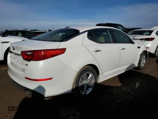 2015 Kia Optima LX with VIN KNAGM4A78F5584825, listed as a Copart auction lot 46266055 with 69,689 mi miles and Salvage Title. Bid and sale history available at DreamBid. Image 3.