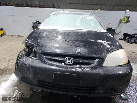 2001 Honda Civic EX with VIN 1HGEM21931L110383, listed as a Copart auction lot 89113775 with 189,041 mi miles and Salvage Title. Bid and sale history available at carsss.com. Image 5.