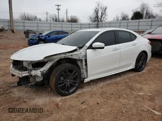 2020 Acura TLX w/A-Spec Pkg with VIN 19UUB3F63LA002527, listed as a Copart auction lot 44387685 with 0 mi miles and Salvage Title. Bid and sale history available at carsss.com. Image 1.