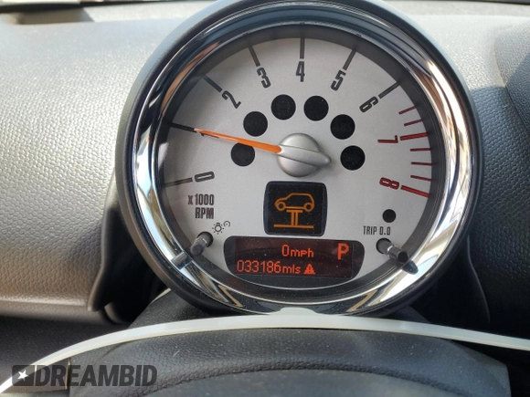 2012 MINI Countryman with VIN WMWZB3C59CWM04522, listed as a Copart auction lot 56605865 with 33,186 mi miles and Salvage title. Bid and sale history available at DreamBid. Image 9.