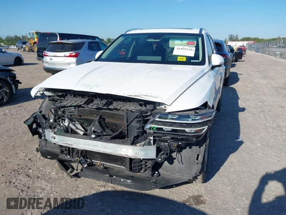 2023 Genesis GV80 with VIN KMUHCESCXPU106714, listed as a IAAI auction lot 41899438 with 35,750 mi miles and . Bid and sale history available at DreamBid. Image 6.