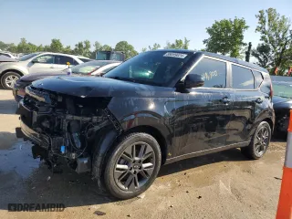 2021 Kia Soul EX with VIN KNDJ33AUXM7744619, listed as a Copart auction lot 58099024 with 49,900 mi miles and Salvage Title. Bid and sale history available at carsss.com. Image 1.