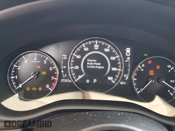 2022 Mazda 3 Carbon Edition with VIN 3MZBPACL0NM318475, listed as a Copart auction lot 59286455 with 27,327 mi miles and Salvage title. Bid and sale history available at DreamBid. Image 9.
