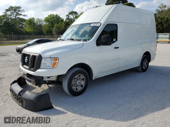 2020 Nissan NV Cargo S with VIN 1N6BF0LY9LN807128, listed as a Copart auction lot 61111855 with 111,074 mi miles and Non repairable. Bid and sale history available at DreamBid. Image 1.