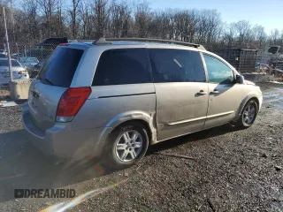 2005 Nissan Quest SL with VIN 5N1BV28U75N106612, listed as a Copart auction lot 86821104 with 0 mi miles and Salvage Title. Bid and sale history available at carsss.com. Image 3.