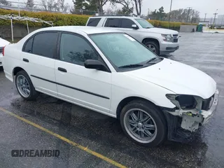 2004 Honda Civic VP with VIN 2HGES16304H608532, listed as a IAAI auction lot 41762614 with 196,908 mi miles. Bid and sale history available at carsss.com. Image 1.