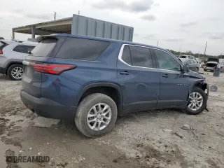 2023 Chevrolet Traverse LS with VIN 1GNERFKW8PJ151860, listed as a Copart auction lot 76364064 with 24,651 mi miles and Salvage Title. Bid and sale history available at carsss.com. Image 3.