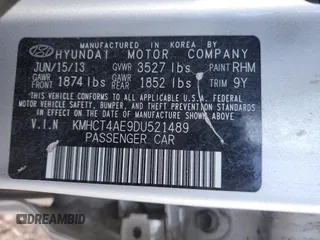 2013 Hyundai Accent GLS with VIN KMHCT4AE9DU521489, listed as a Copart auction lot 53659655 with 180,907 mi miles and Salvage Title. Bid and sale history available at carsss.com. Image 15.