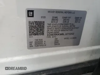 2020 Chevrolet Traverse Premier z VIN 1GNERKKW6LJ273202, wystawiony jako Copart lot #57280525 z przebiegiem 89 370 mil mil oraz Szkoda całkowita • Salvage title. Historia ofert i sprzedaży dostępna na DreamBid. Obrazek 13.