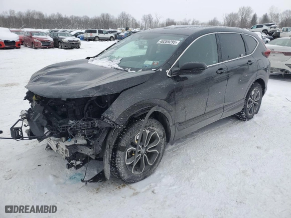 2022 Honda CR-V EX-L with VIN 2HKRW2H88NH667324, listed as a Copart auction lot 46269295 with 34,855 mi miles and Salvage Title. Bid and sale history available at carsss.com. Image 1.