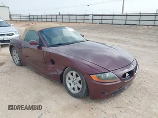 2003 BMW Z4 2.5i with VIN 4USBT33443LS47101, listed as a IAAI auction lot 42275467 with 115,463 mi miles and . Bid and sale history available at DreamBid. Image 1.