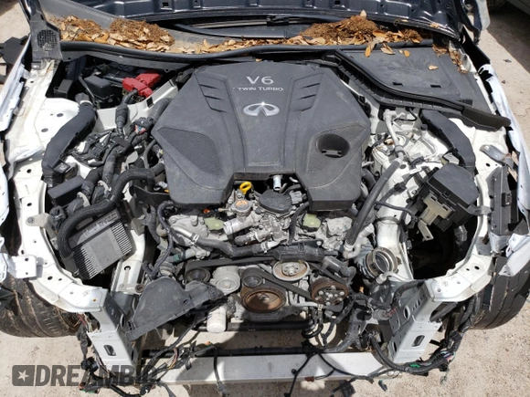 2020 Infiniti Q60 Red Sport 400 with VIN JN1FV7EL4LM460320, listed as a Copart auction lot 47488983 with 57,431 mi miles and . Bid and sale history available at DreamBid. Image 11.