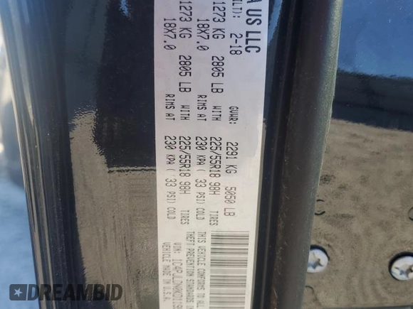 2019 Jeep Cherokee Limited with VIN 1C4PJLDN0KD119990, listed as a Copart auction lot 85057044 with 59,052 mi miles and Clean Title. Bid and sale history available at DreamBid. Image 13.