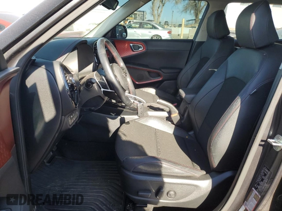 2021 Kia Soul Turbo with VIN KNDJ53AFXM7738279, listed as a Copart auction lot 77815624 with 23,793 mi miles and Salvage Title. Bid and sale history available at DreamBid. Image 7.