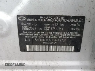 2013 Hyundai Elantra GLS с VIN 5NPDH4AE6DH444973, выставлен на аукционе Copart как лот 50180095 с пробегом 92 738 миль миль и Чистый • Clean title. История ставок и продаж доступна на DreamBid. Изображение 12.