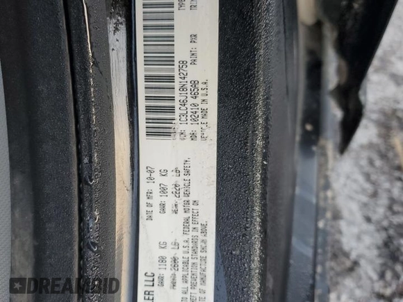 2008 Chrysler Sebring LX with VIN 1C3LC46J18N142758, listed as a Copart auction lot 78816094 with 0 mi miles and Salvage Title. Bid and sale history available at carsss.com. Image 13.