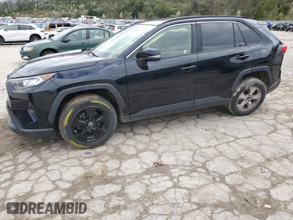 2019 Toyota RAV4 XLE with VIN JTMP1RFVXKD508099, listed as a Copart auction lot 51432015 with 90,487 mi miles and Salvage Title. Bid and sale history available at DreamBid. Image 1.