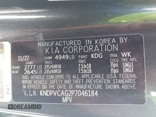 2023 Kia Sportage EX with VIN KNDPVCAG2P7046184, listed as a IAAI auction lot 42212231 with 25,212 mi miles and . Bid and sale history available at DreamBid. Image 9.