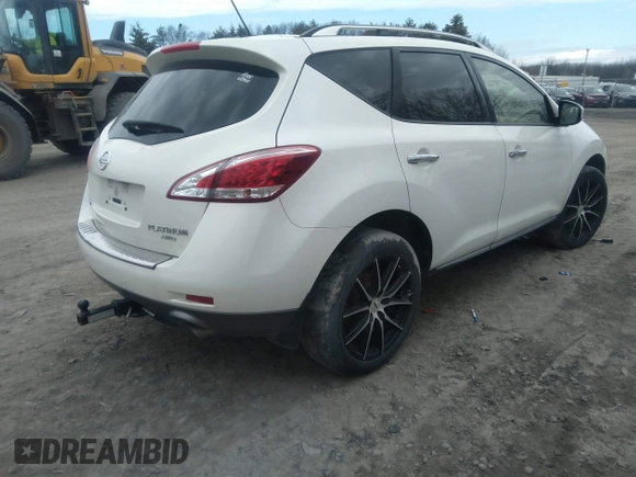 2013 Nissan Murano SV with VIN JN8AZ1MWXDW308346, listed as a IAAI auction lot 41027297 with 102,810 mi miles. Bid and sale history available at carsss.com. Image 4.