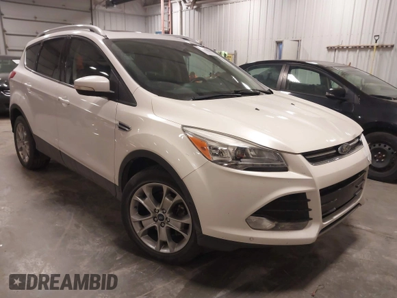 2014 Ford Escape Titanium with VIN 1FMCU9J9XEUE26857, listed as a IAAI auction lot 41552186 with 142,045 mi miles. Bid and sale history available at carsss.com. Image 1.