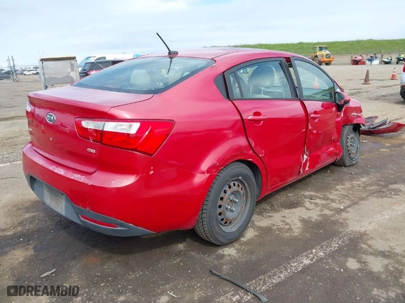 2012 Kia Rio LX with VIN KNADM4A31C6074791, listed as a IAAI auction lot 41707345 with 148,220 mi miles. Bid and sale history available at carsss.com. Image 4.