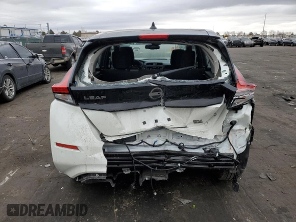 2025 Nissan LEAF SV Plus with VIN 1N4CZ1CV2SC559072, listed as a Copart auction lot 88994255 with 2,929 mi miles and Salvage Title. Bid and sale history available at carsss.com. Image 6.