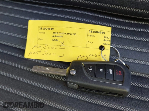 2022 Toyota Camry SE z VIN 4T1G11AK8NU644181, wystawiony jako IAAI lot #41979152 z przebiegiem 30 384 mil mil oraz . Historia ofert i sprzedaży dostępna na DreamBid. Obrazek 11.